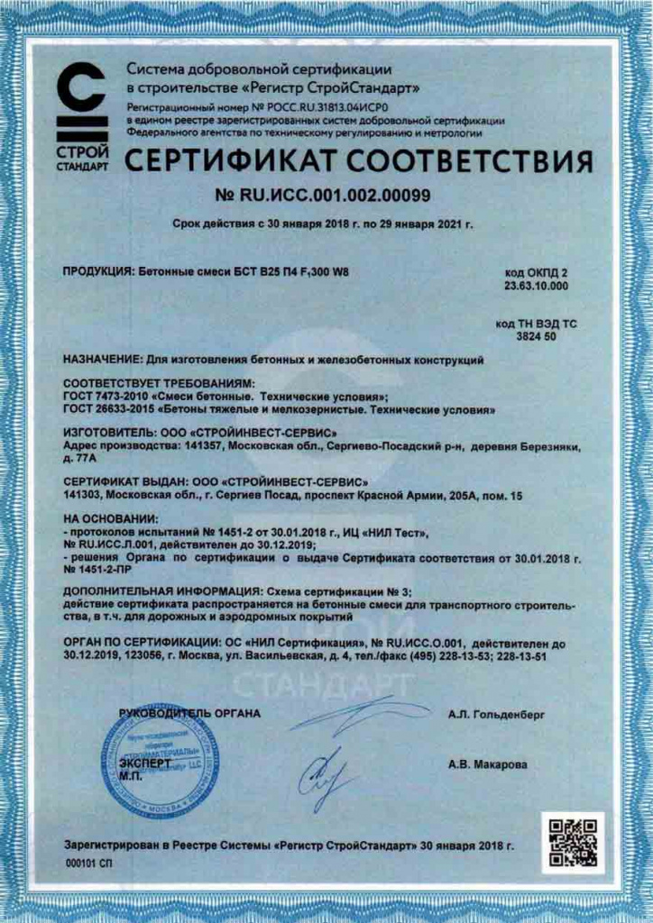 Сертификат соответствия 99